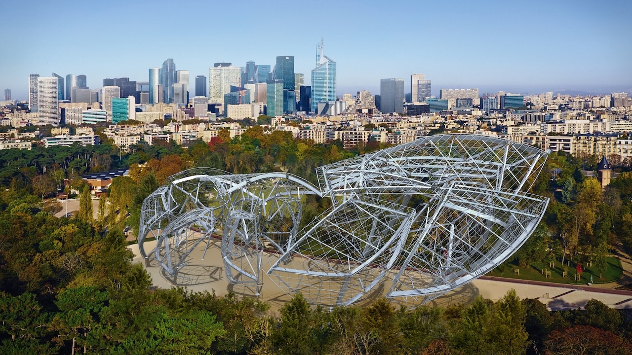 fondation louis vuitton by frank gehry takes shape in paris