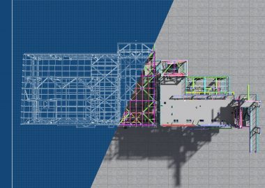 Bim,Model,Of,A,Building,Made,Of,Metal,Construction,,Metal